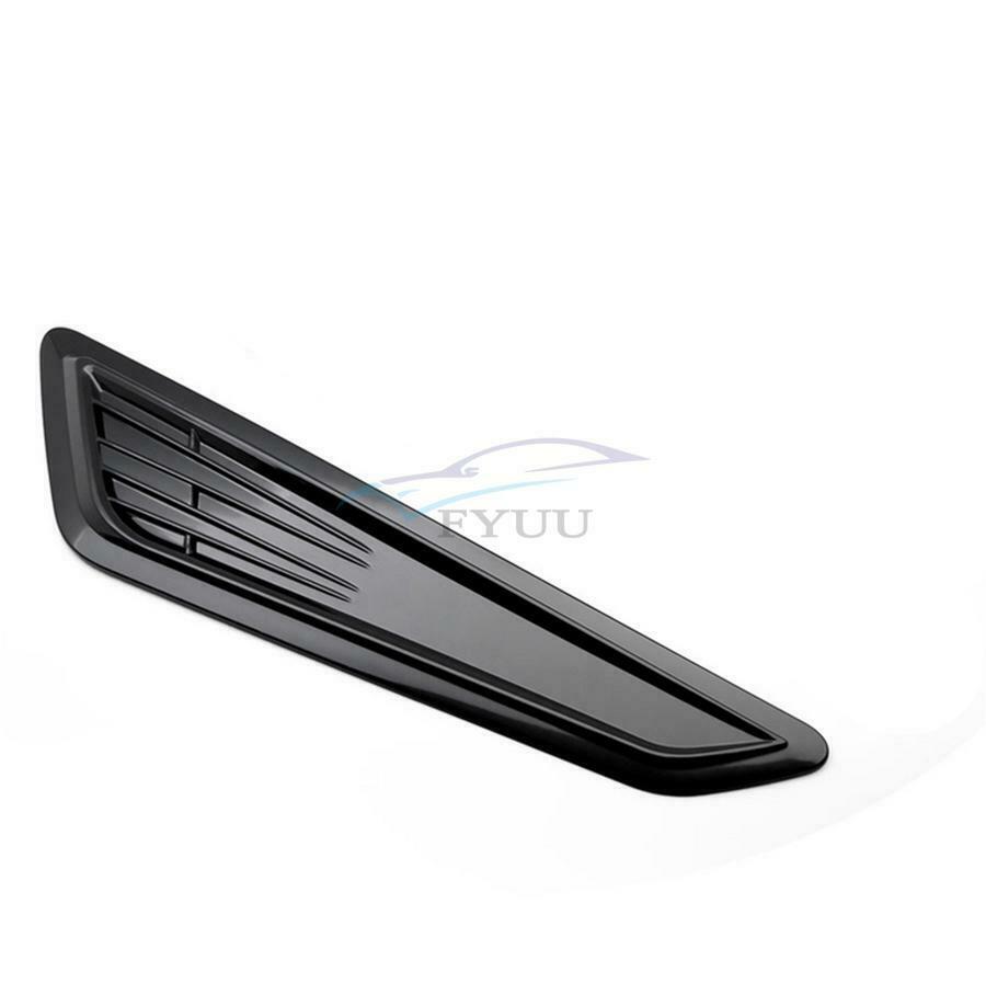 Glossy Black Car Hood Vent Louver Scoop Cover Air Flow Intake Cooling Panel Trim