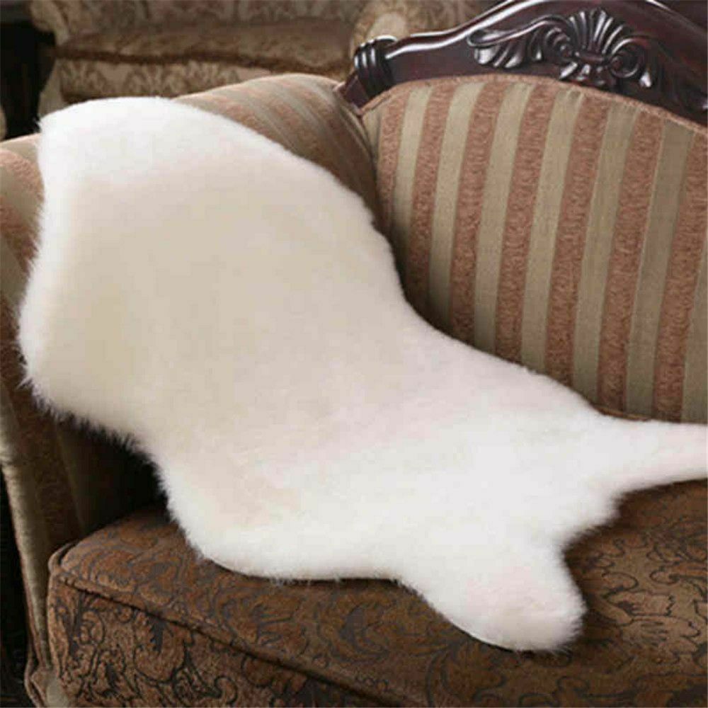 Sofa Cover Living room Artificial Sheepskin Rug Irregular Seat Pad Plush Mat