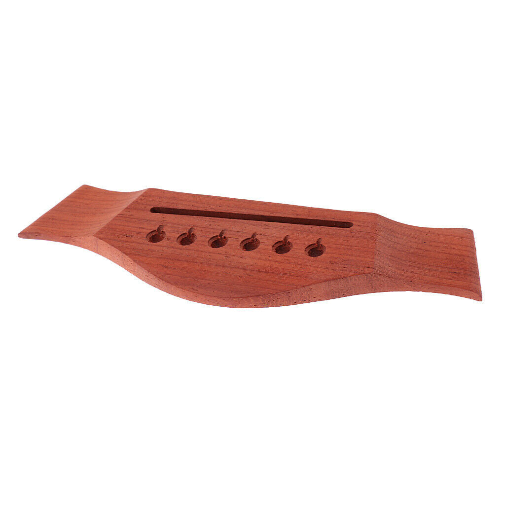 Acoustic Guitar Bridge 6 Holes Red Pear Bridge Guitar Replacement Parts