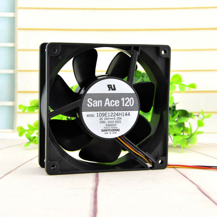 For Sanyo 109E1224H144 24V 0.25A 12cm 12038 Server Inverter Cooling Fan