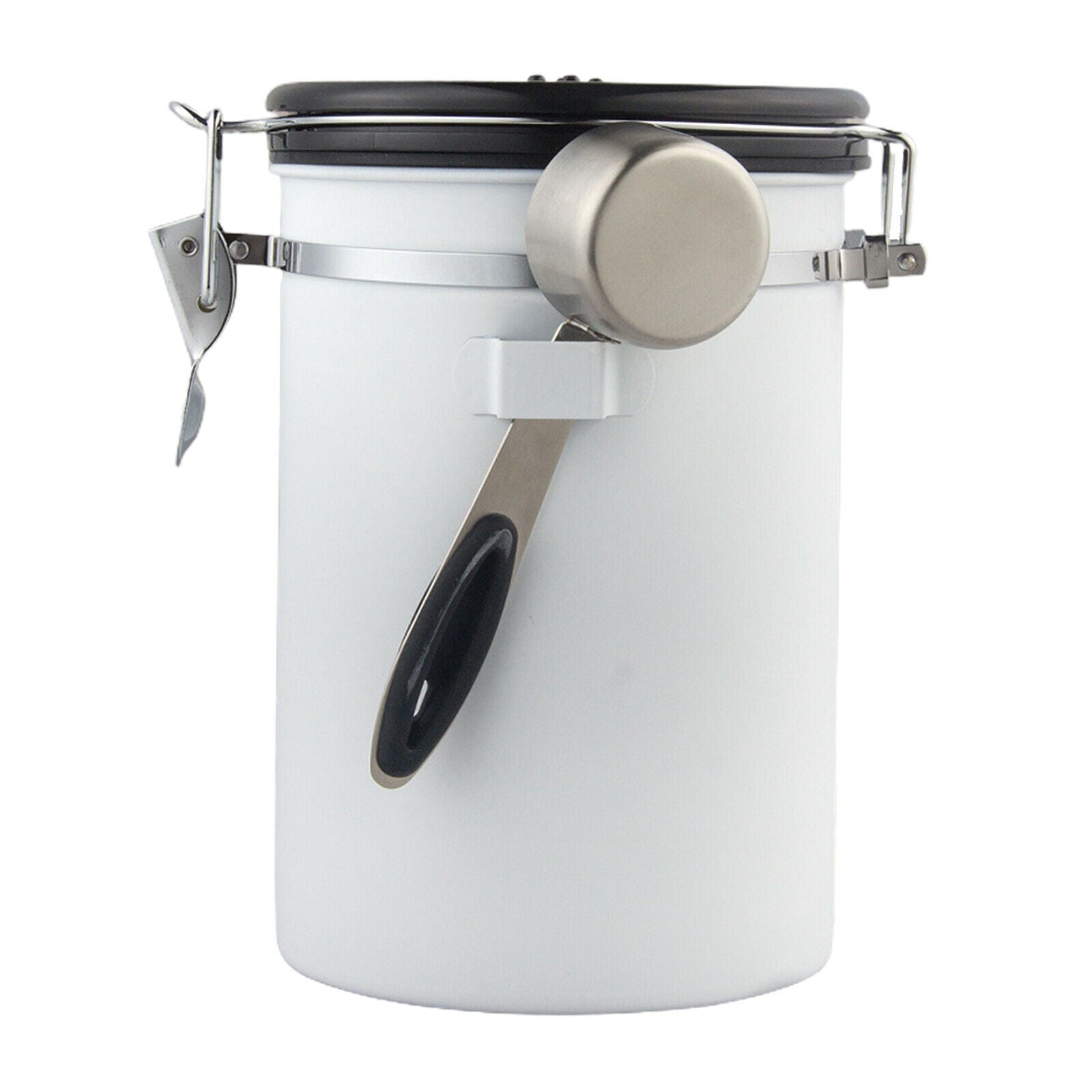 Coffee Canister Kitchen Dry Food Storage Container Airtight White 1800ml