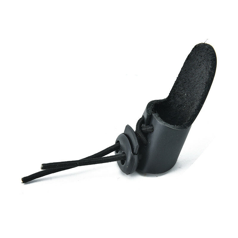 leather 1 finger bow arrow archery hunting shoot glove thumb finger prote.l8