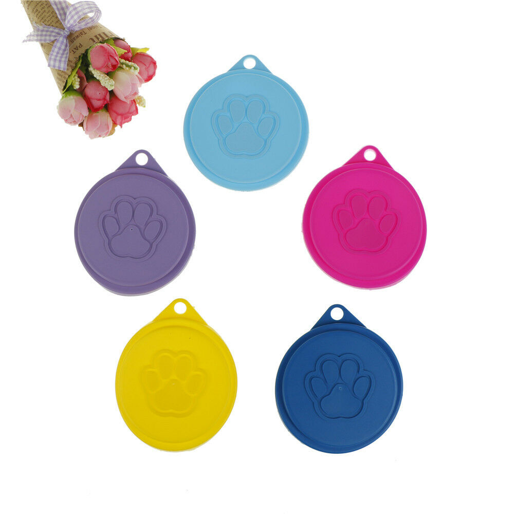 1Pc Pet Food Can Cover Lid Dog Cat Pet Tin Silicone Reusable Storage Ca.l8
