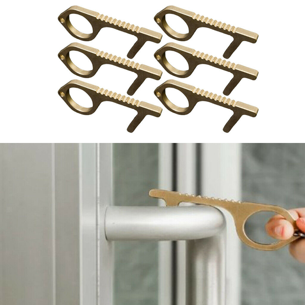 6x Non Contact Portable Safety Door Opener Elevator Handle Key Keychain