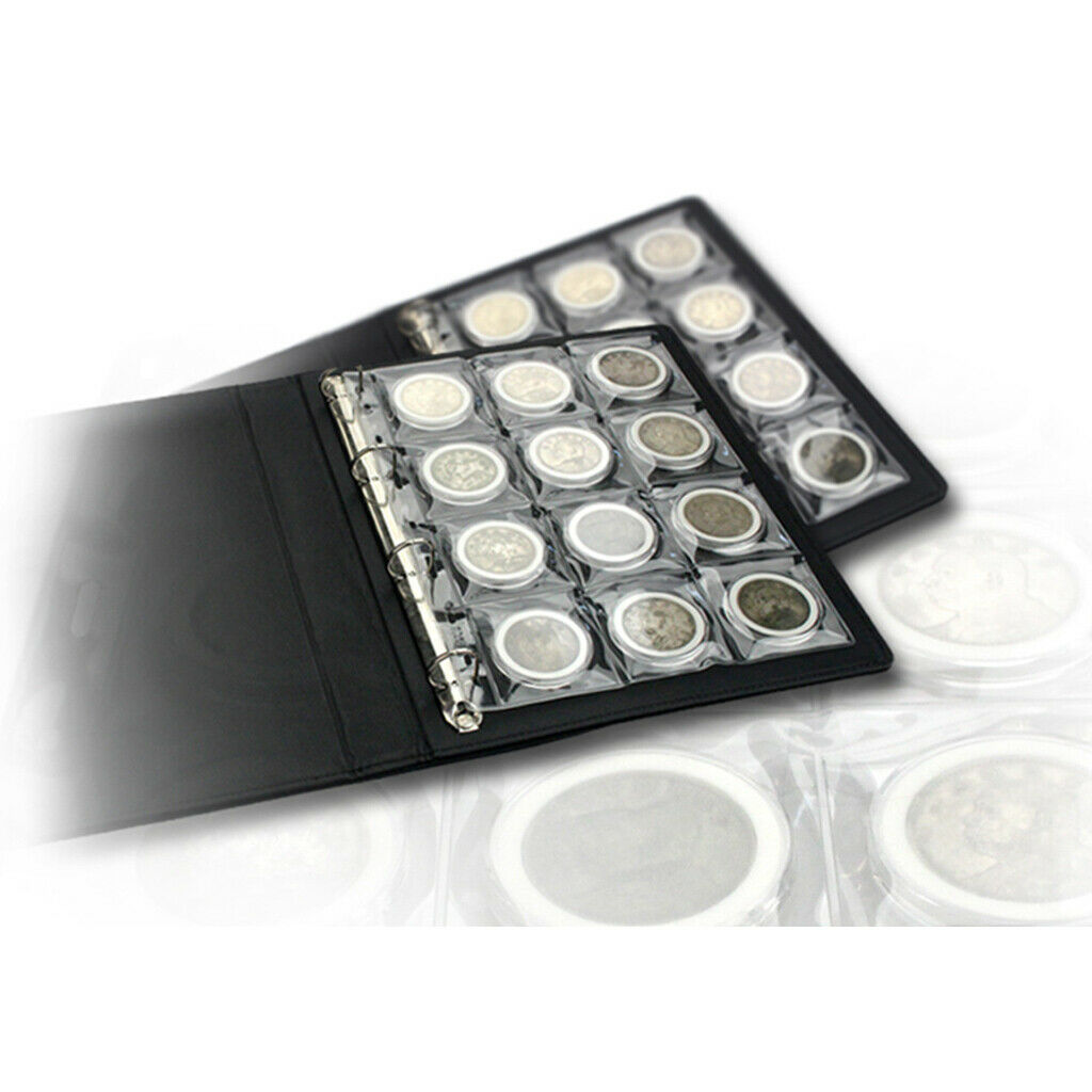 10 Pieces Stamp Pocket Pages Plastic Coin Holders Stamp Currency Protector Coin