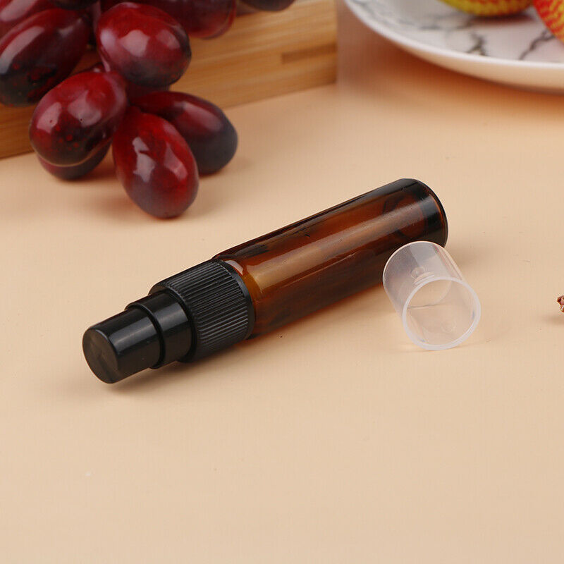 10ML Mini Empty Glass Bottle Spray Perfume Cologne Refillable Travel Org new Kt