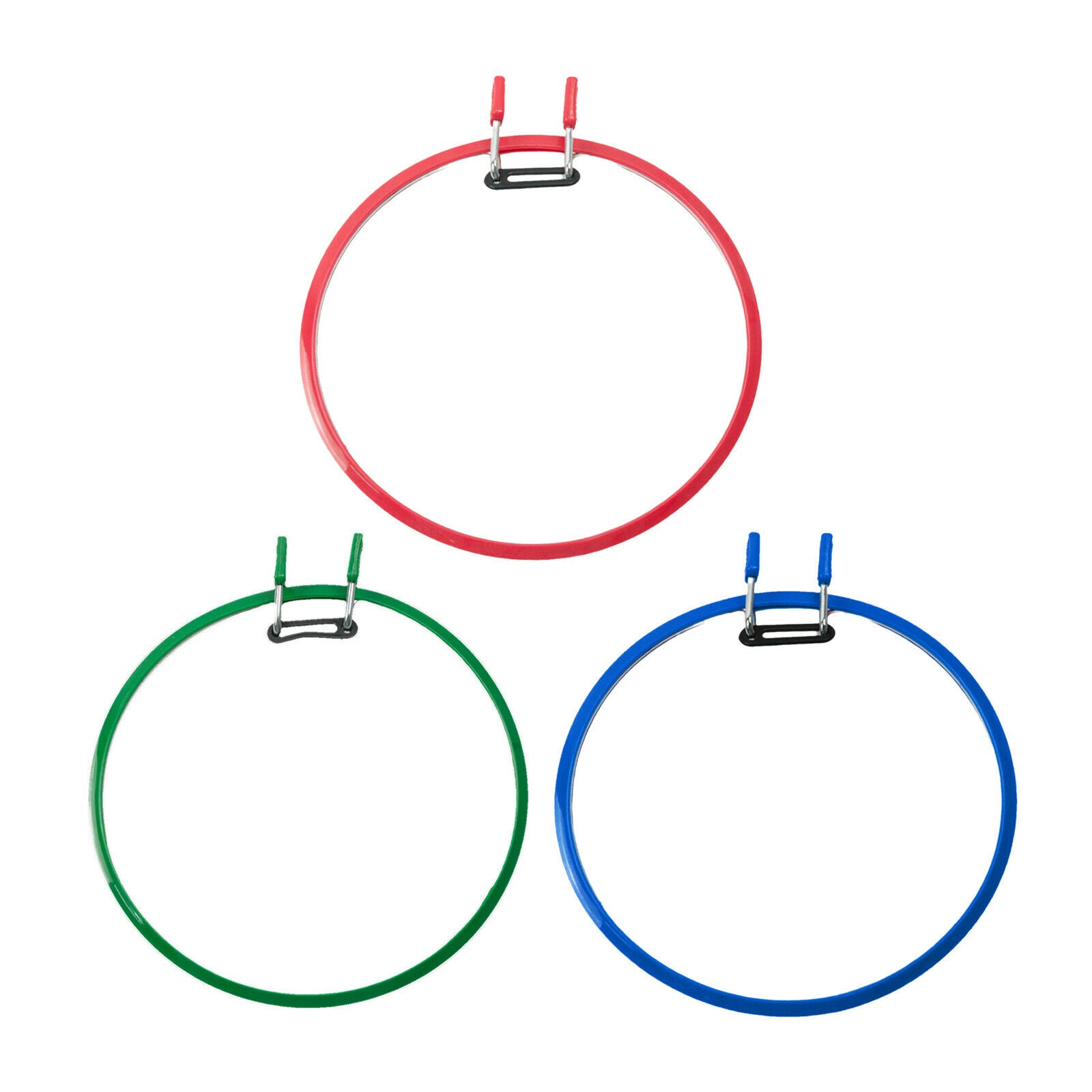 3pcs Embroidery Hoop Plastic Spring Tension Frame Ring Kid DIY Art Supplies