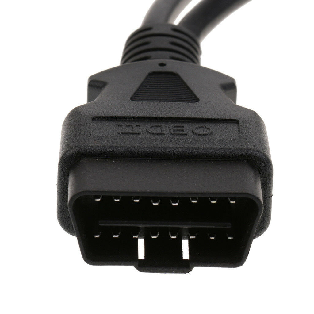 16pin M/F OBD2 OBDII Y Adapter Diagnostic Splitter Connector Cable for Mazda