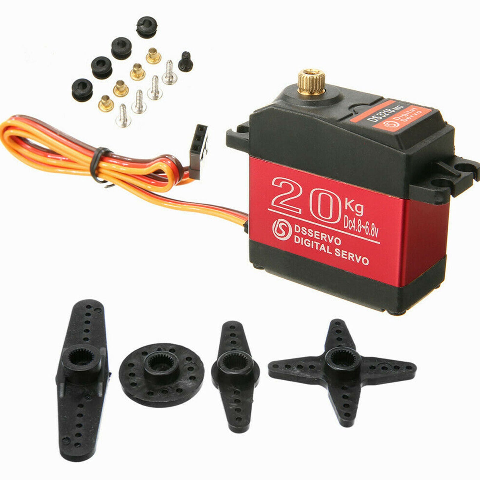 Waterproof DS3218MG Digital Servo Metal Gear 20KG Torque for RC Car Robot