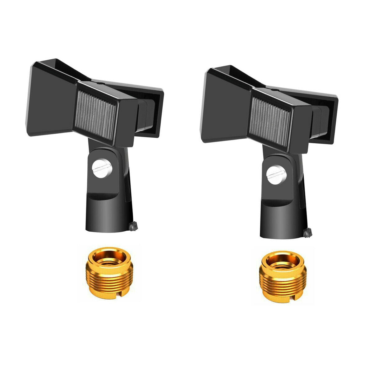 2 Pack Mic Clip Clamp Holder for Shure A25D sm58 Wired and Wireless Microphones