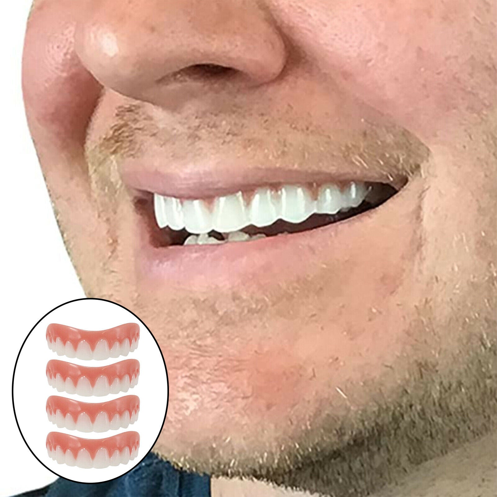 Silicone Braces Upper False Teeth Dental Veneers Cosmetic Tooth Cover