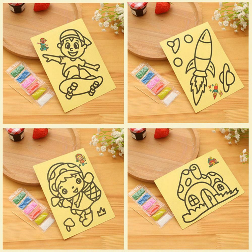 Toys Cartoon Sand Painting DIY Handmade Graffiti Handmade Materials Make