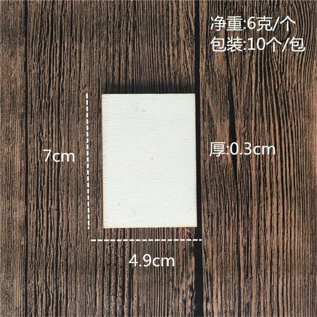 20 Poplar Wood Blank Shapes 70x49mm Wood Plaque Sign Pyrography DIY Material