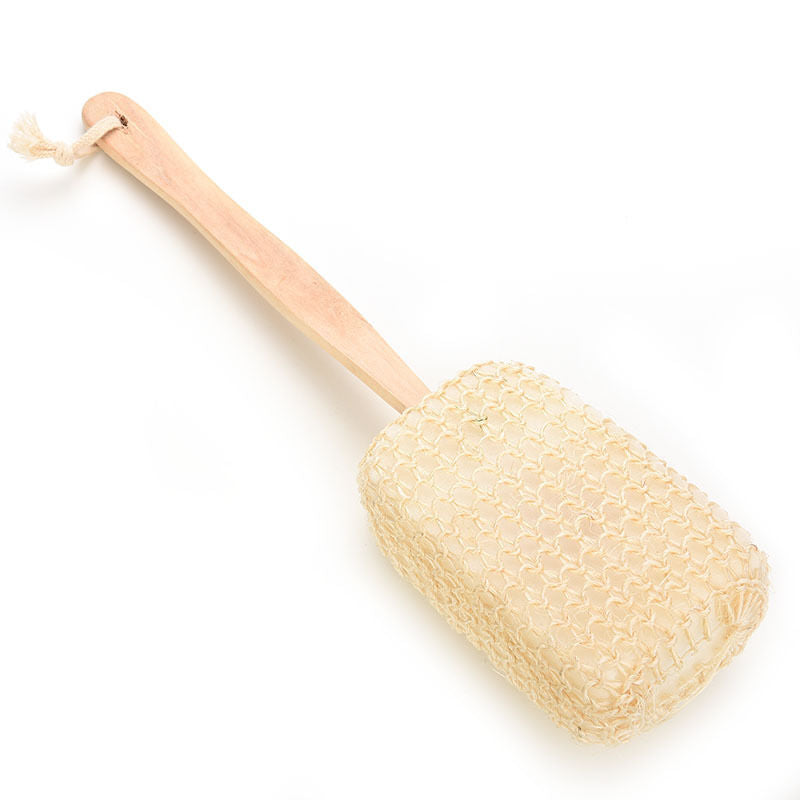 Natural Sisal Handle Body Back Brush Shower Sponge Scrub Bath Scrubb.l8