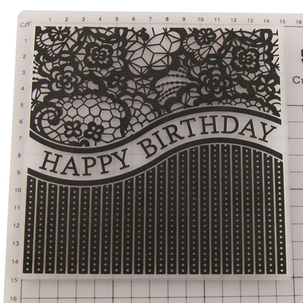 birthday Embossing folders Plastic Embossing Folder For Scrapbooking DI.l8