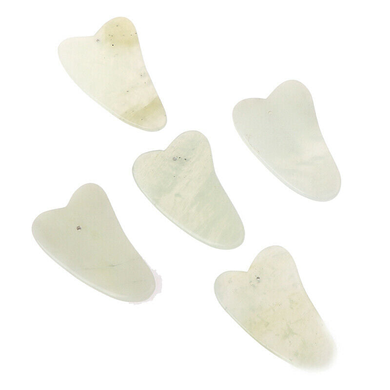 1 Pcs Gua Sha Natural Jade Stone Crystal Bodys Massager Board Scraper Pla.l8