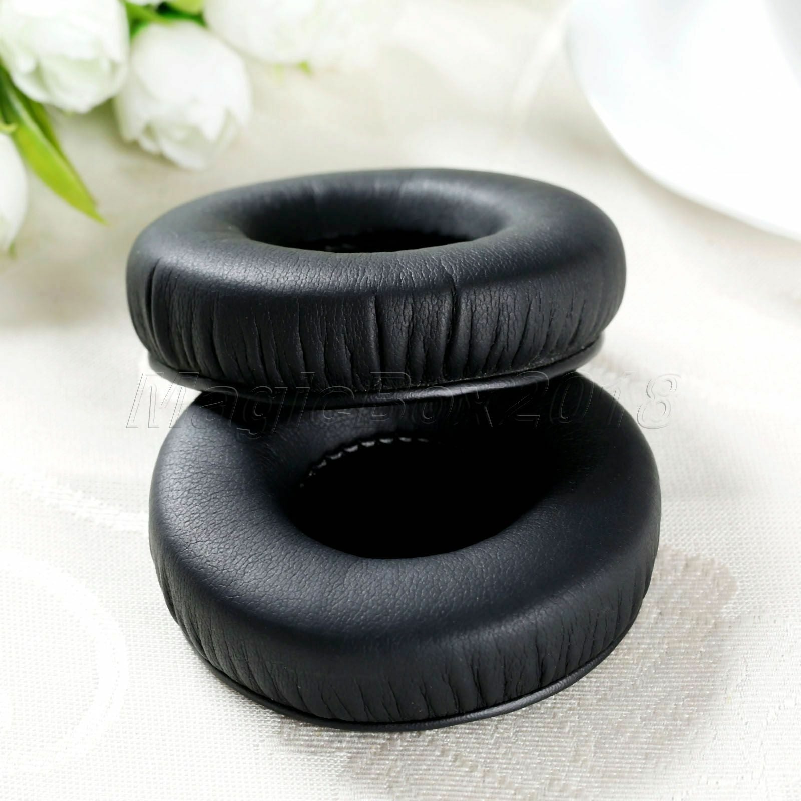 Replacement Black Leather Foam Ear Pads Headset Cushion For AKG K67 DJ Headphone