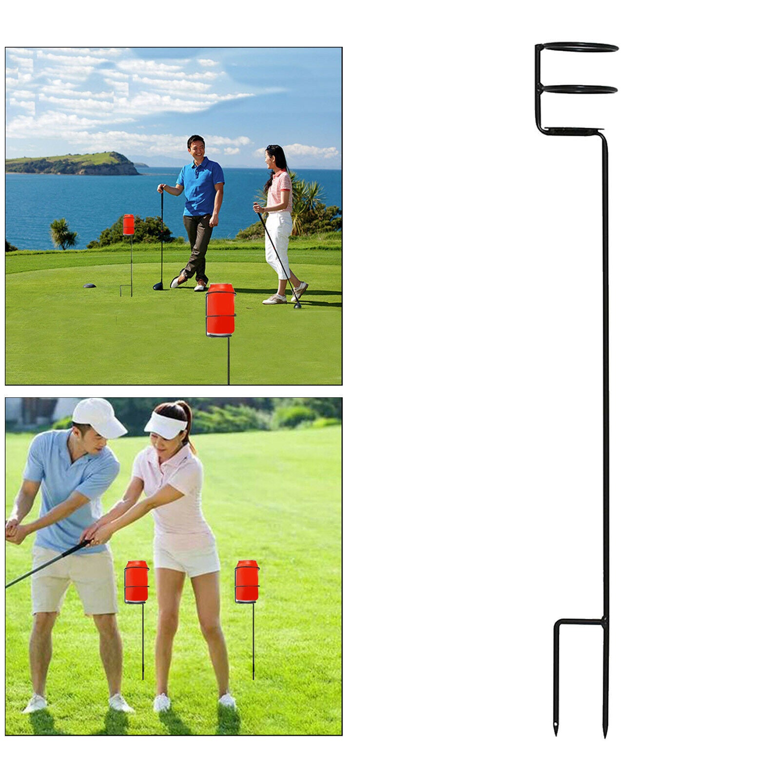 Heavy Duty Beverage Drink Holder Stake for Beach Picnics Tailgating Match