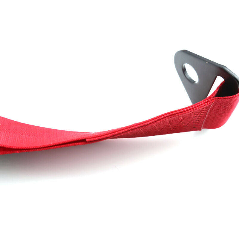 1PCS Racing Car Universal High Strength Red Nylon Trailer Tow Ropes Strap Tow