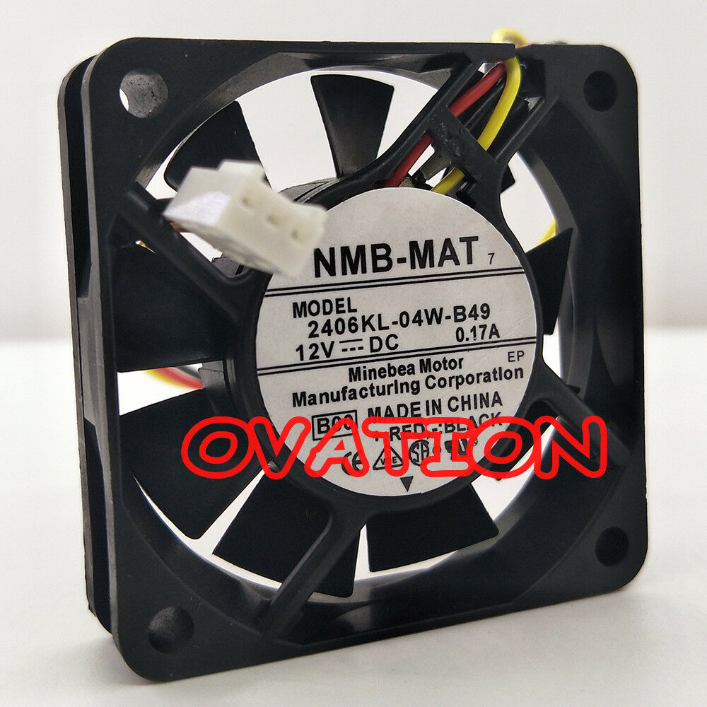 For 1pcs NMB 2406KL-04W-B49 Fan 12V 0.17A 60*60*15MM