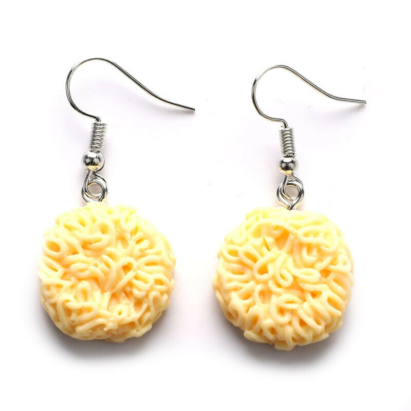 Personality Creative Instant Noodles Drop Earrings Funny Jewelry Party Ea.l8