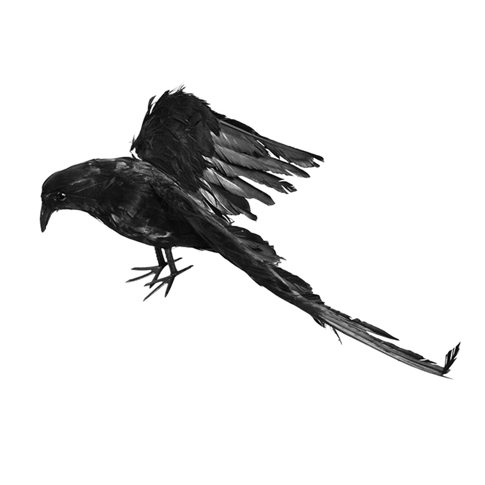 Vivid Crow Handmade Foam Feathered Scary Hunting Prop Garden Scarecrow 1pc