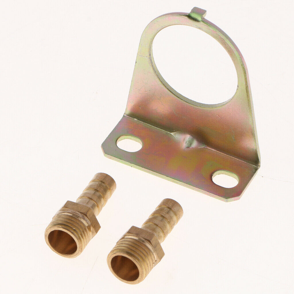 Air Filter Regulator Compressor w/ Gauge& M8 Adapter, Moisture Trap Oil Water