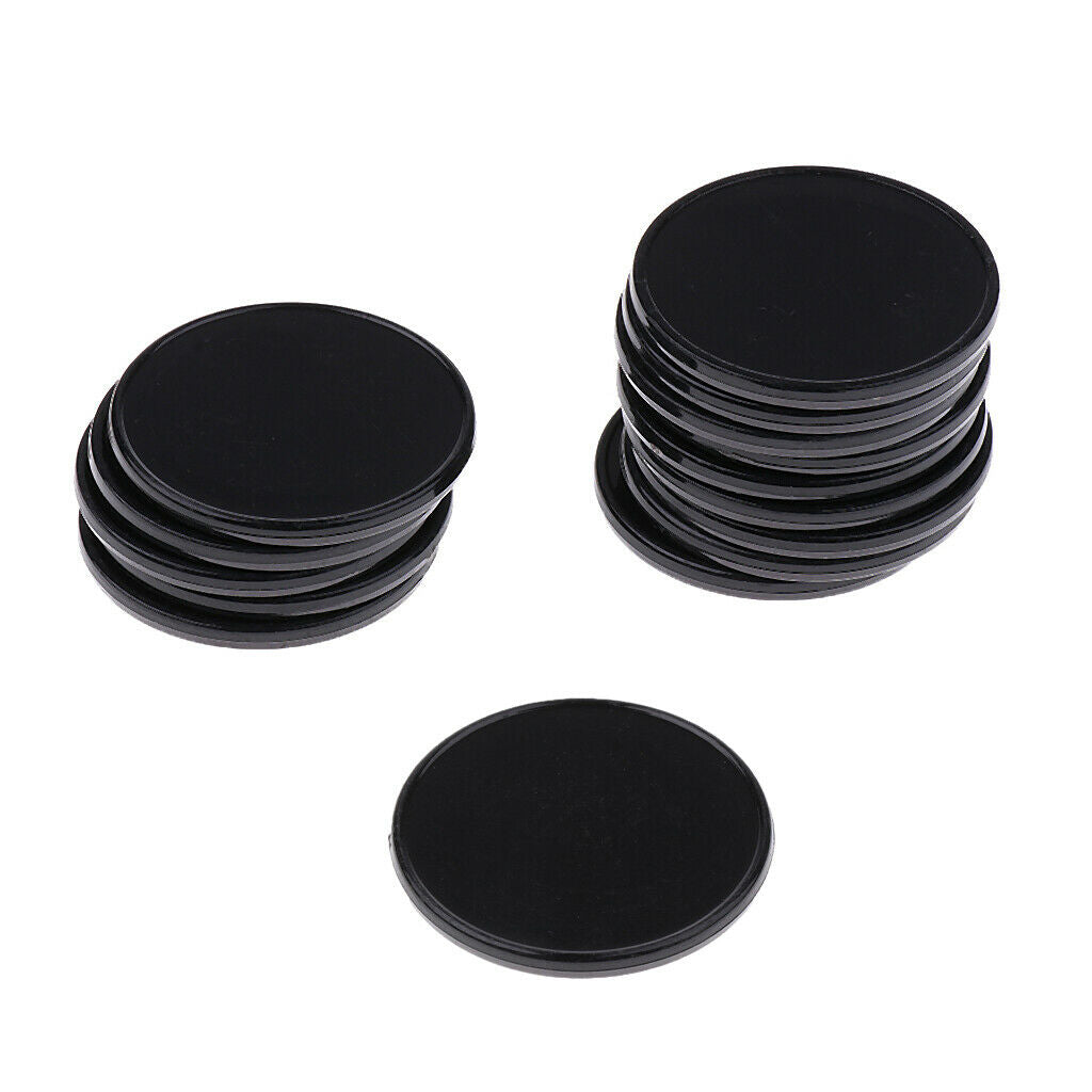 100 Pieces Poker Card Counting Bingo Chips Tokens Chips Markers Black 25mm