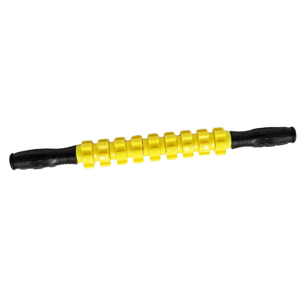 Handheld Massage Roller Stick Full Body Deep Tissue Massage Tool Yellow