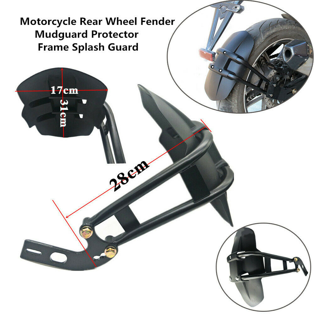 Motorcycle PVC 10-13'' Rear Wheel Fender Mudguard Protector Frame Splash Guard