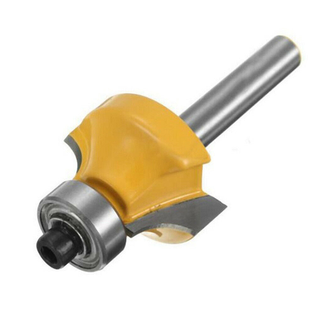 4 Bits 1/2 3/8 1/4 1/8 Round Over Edge Forming Router Bit Set 6mm 1/4" Shank