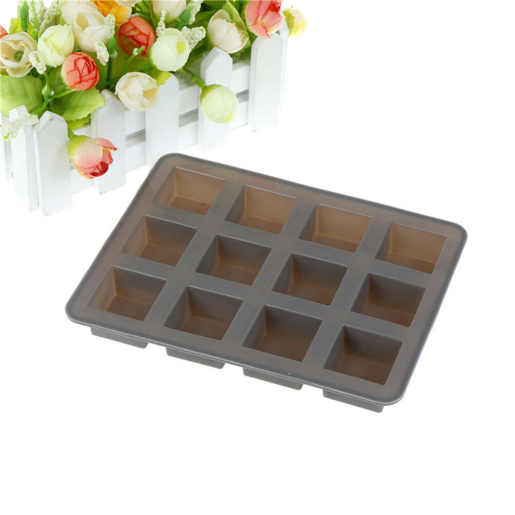 Bar Square Soap Silicone Mold DIY Chocolate Baking Cake Handmade Tool Moul.l8