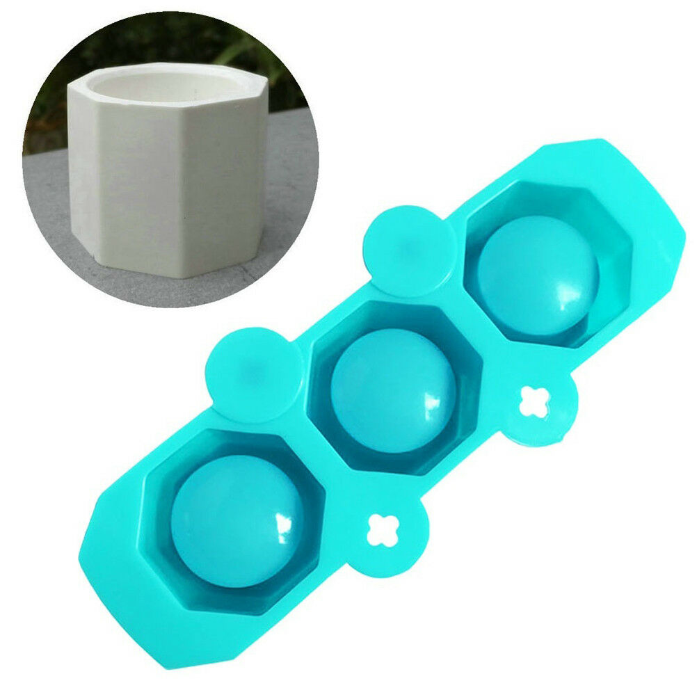Concrete Molds Silicone Cactus Flower Pot Mold Ceramic Clay Craft Cup Moul.l8
