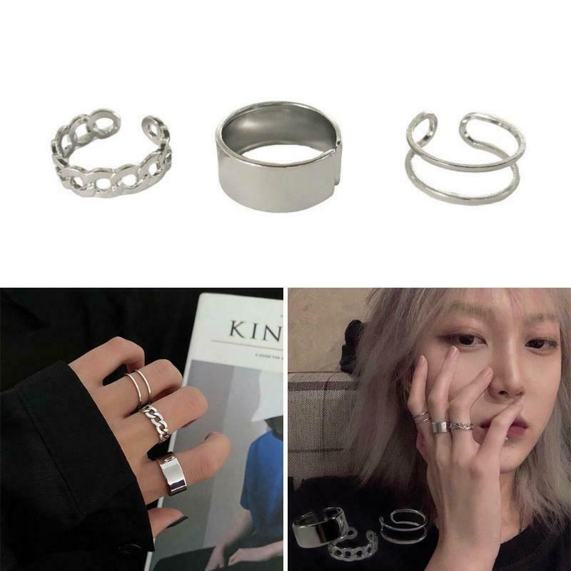 3PCS Womens Open Ring Finger Knuckle Simple Band Accessories Party Jewelry Gifts