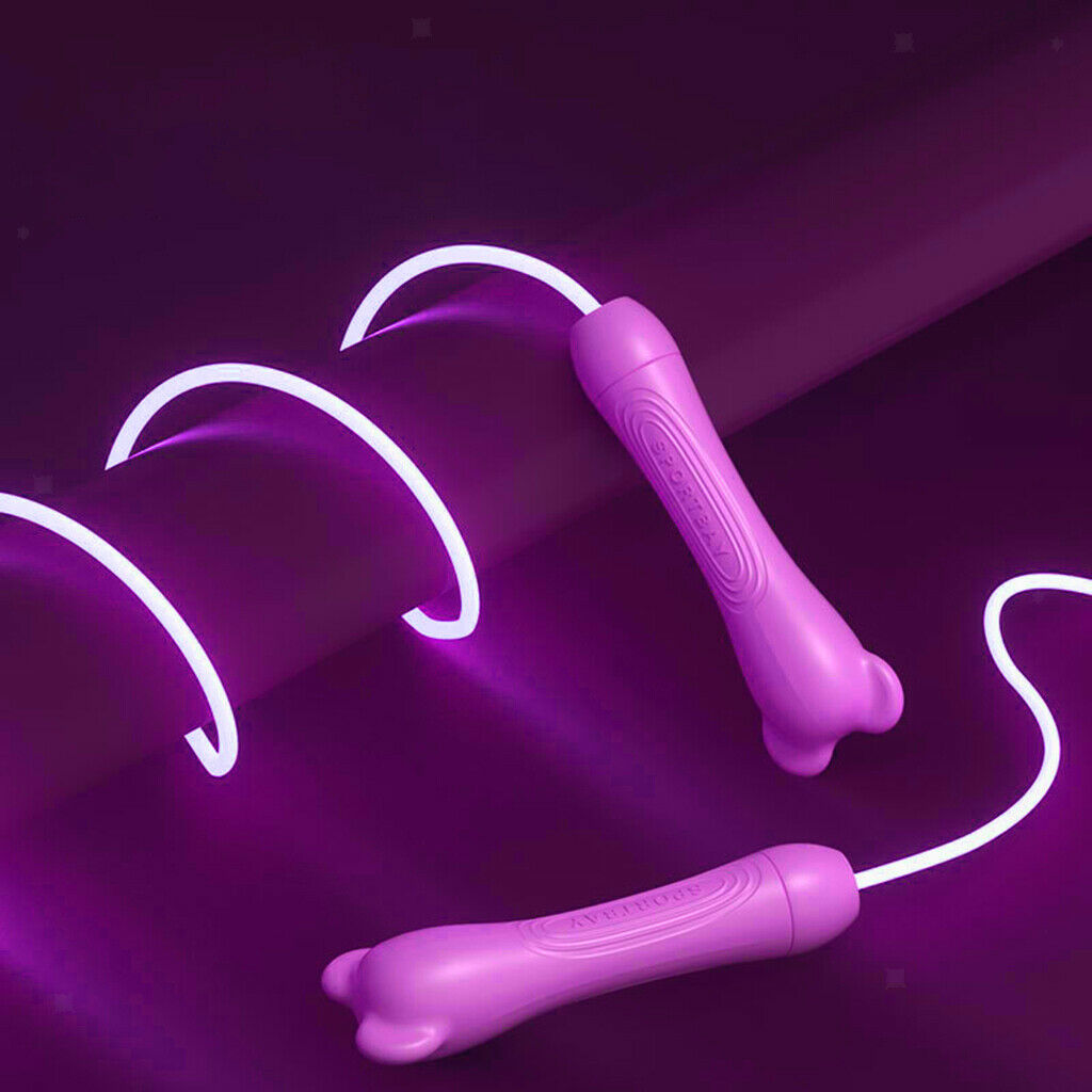 Glowing Luminous Skipping Rope with Skin-friendly Non-slip Handles for Adults,