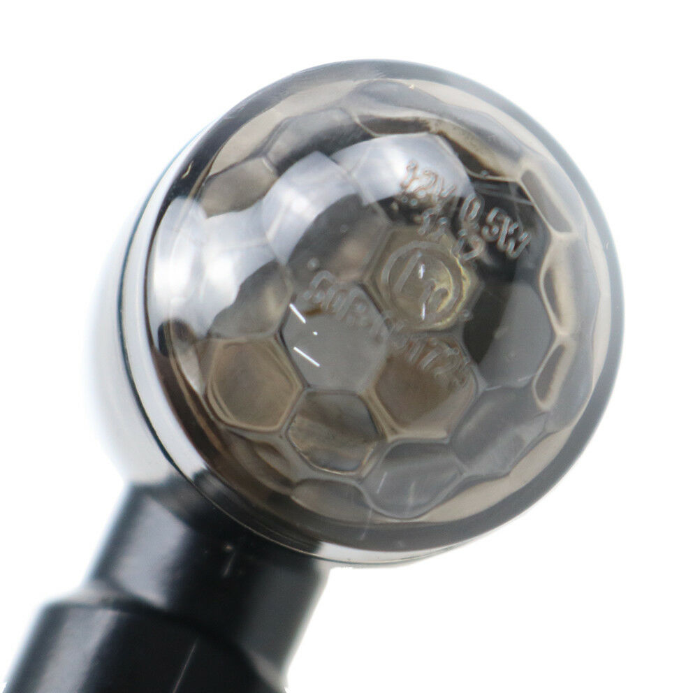 Black+Smoke Lens Mini Bullet Turn Signal Indicator Light For Cafe Racer Cruiser