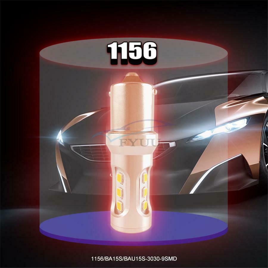 2 Pieces 6W 12V-24V Aluminum Metal Housing Car Tail Light Rear Brake LED Bulbs