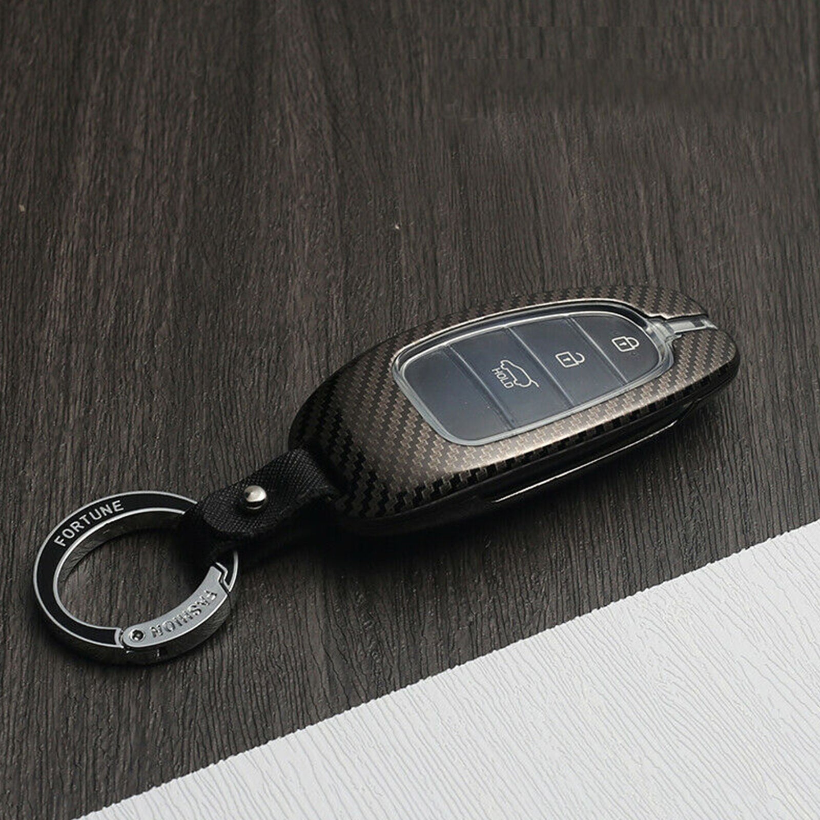 For Hyundai Tucson IV NX4 Flip Key Case Key Fob Cover Case Grey Zinc Alloy