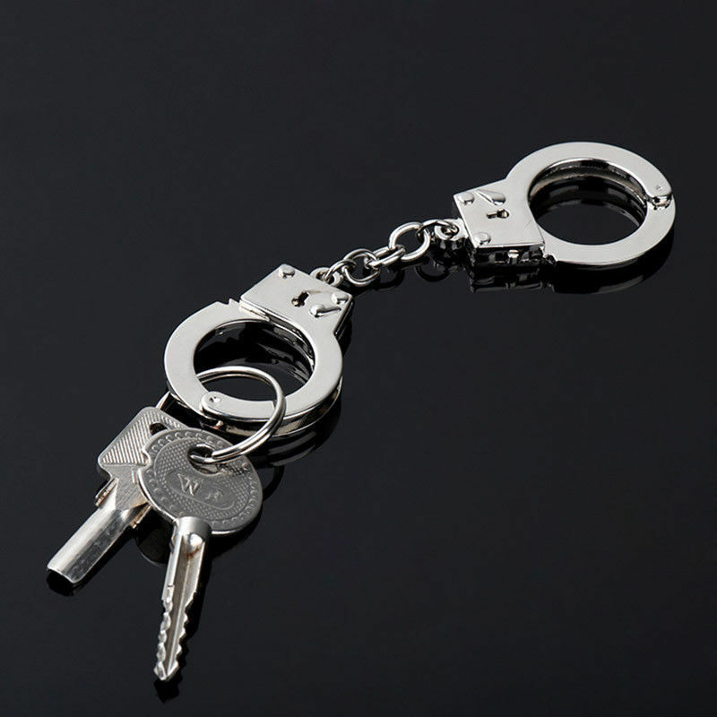 Stylish Metal Handcuffs Keychain Keyring Keyfob Ring Charm Car Purse Key Chain !