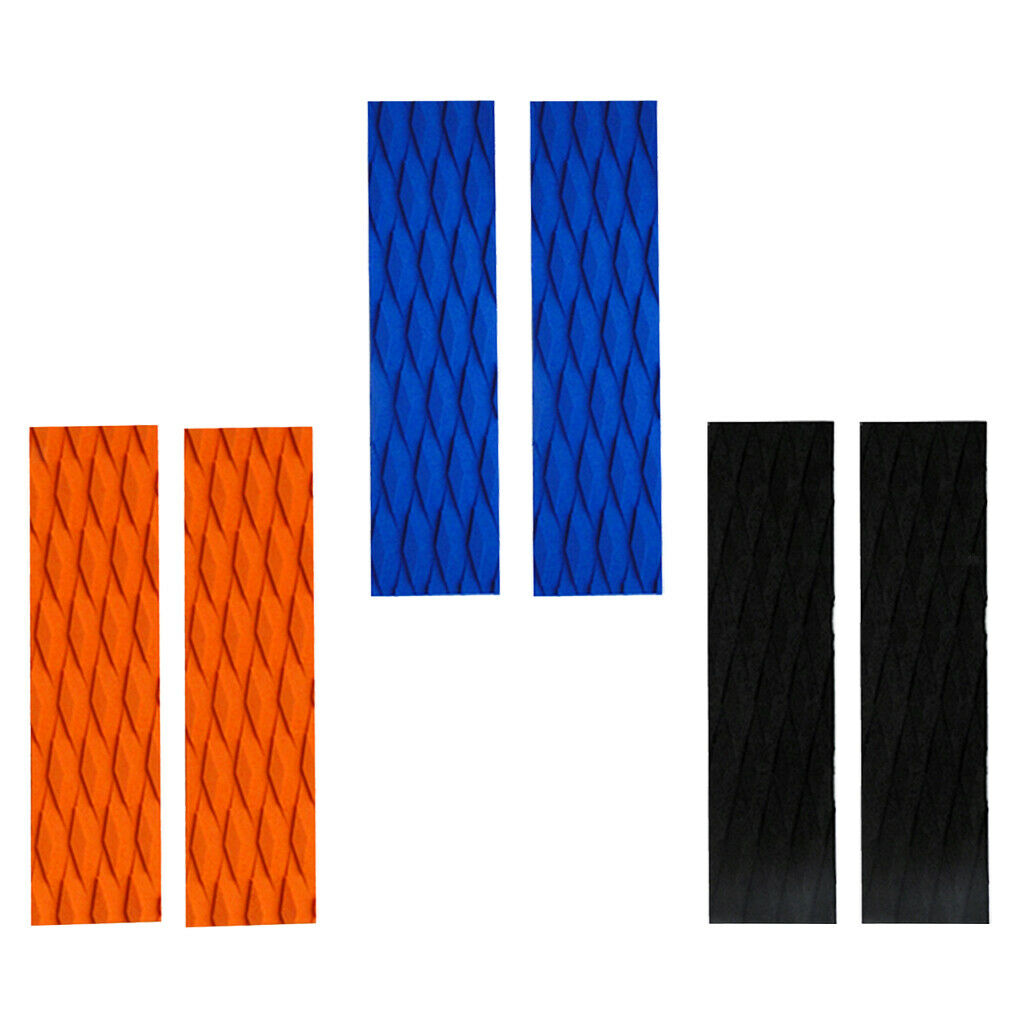 2 Pieces Diamond Grooved Non-slip Ultralight EVA Skimboard Tail Pads Traction