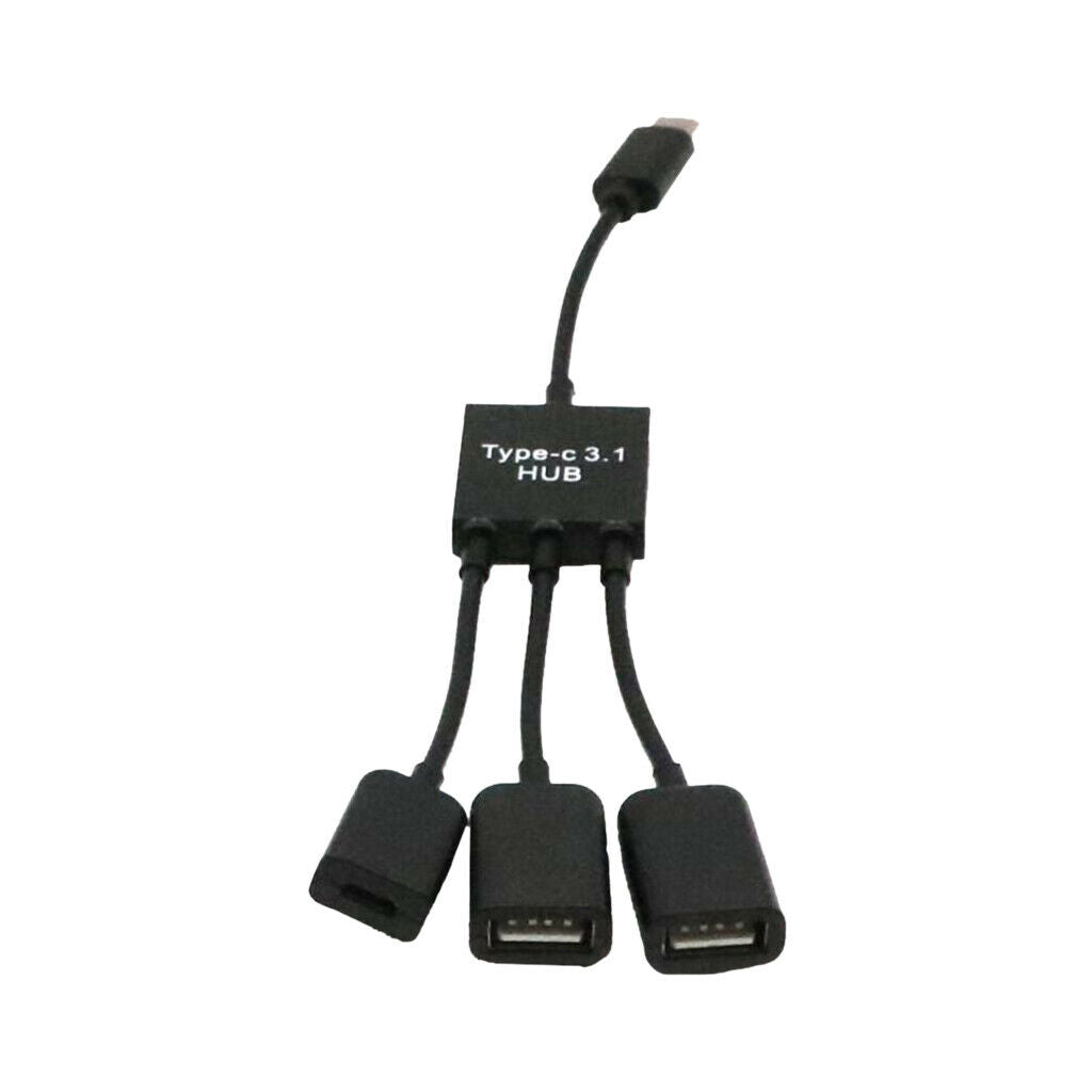 3 In 1 Type C USB 3.1 High   Port USB 2.0 Cable Hub Splitter Adapter