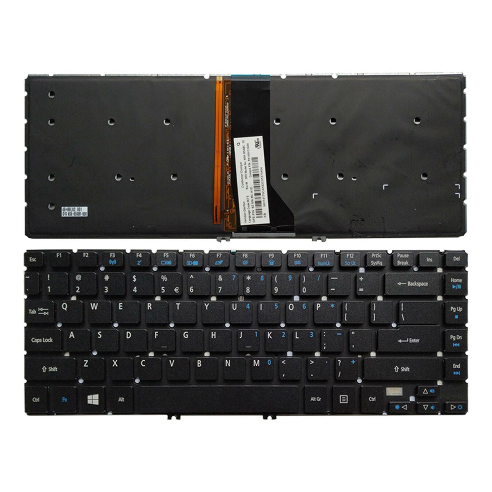 US English Keyboard Replacement w/ Backlit for ACER R7 R7-571G MS2317 Laptop