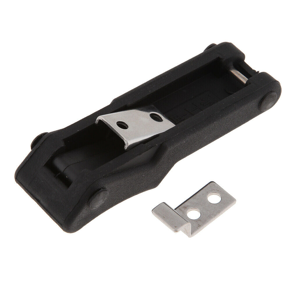 Black Flexible Door Draw Latch Lock Replacement Soft Rubber