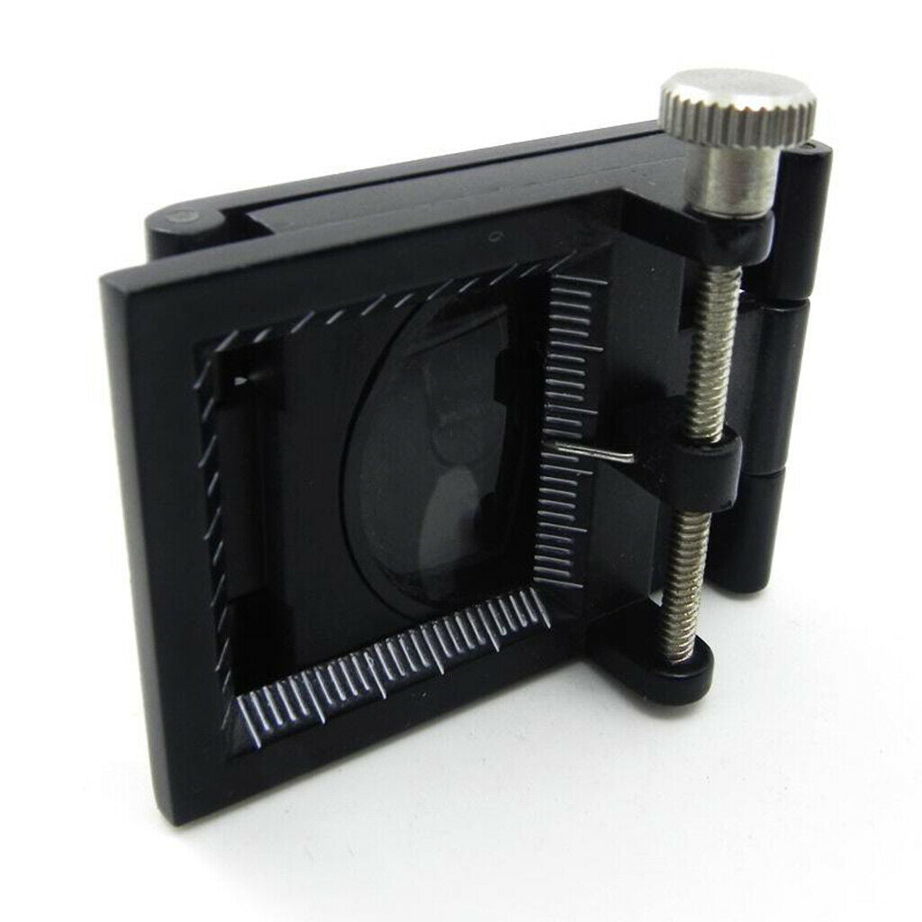 Foldable with LED Light Optical Glass Magnifier for Inspection (Black)