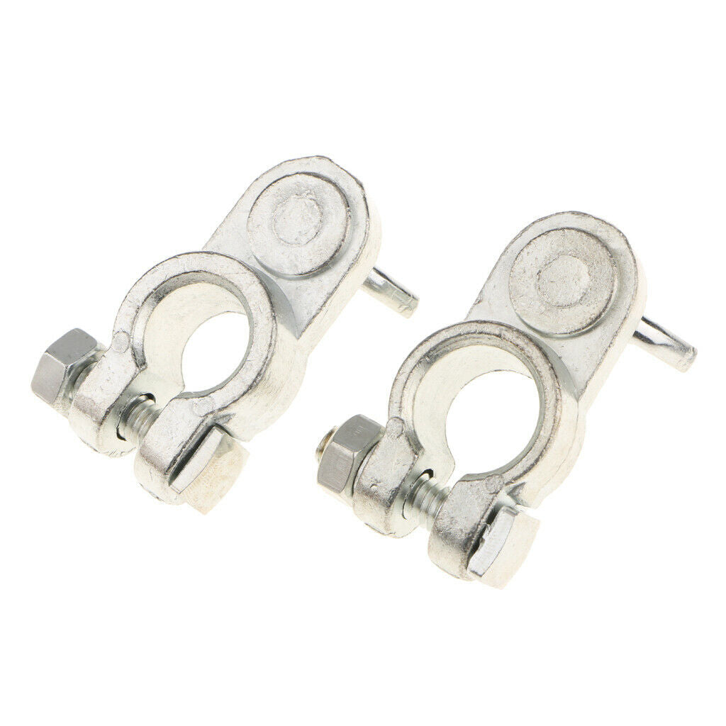 1 Pair Car Battery Terminals Positive & Negative Connectors Clamps