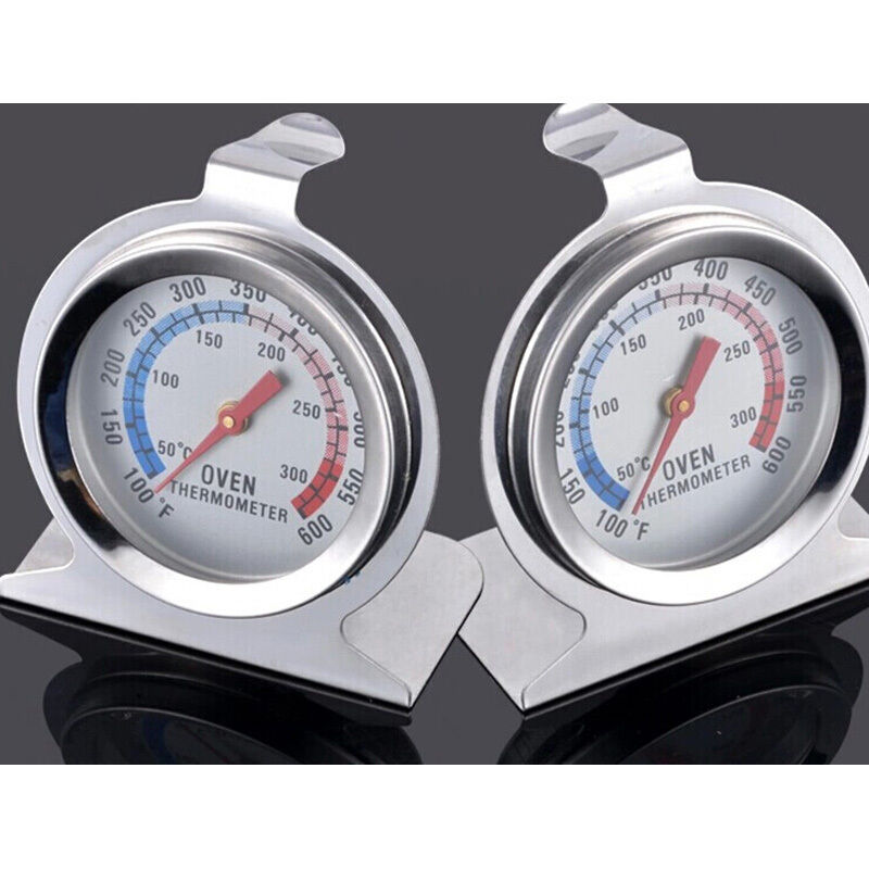 Oven Cooker Thermometer Temperature Gauge Stainless Steel 300/600ÂºF Kitchens Lt