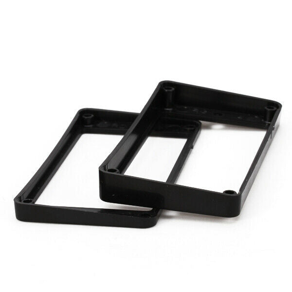 2x Black Curved Humbucker Pickups Frame Mounting Rings For LP Electric Guitar