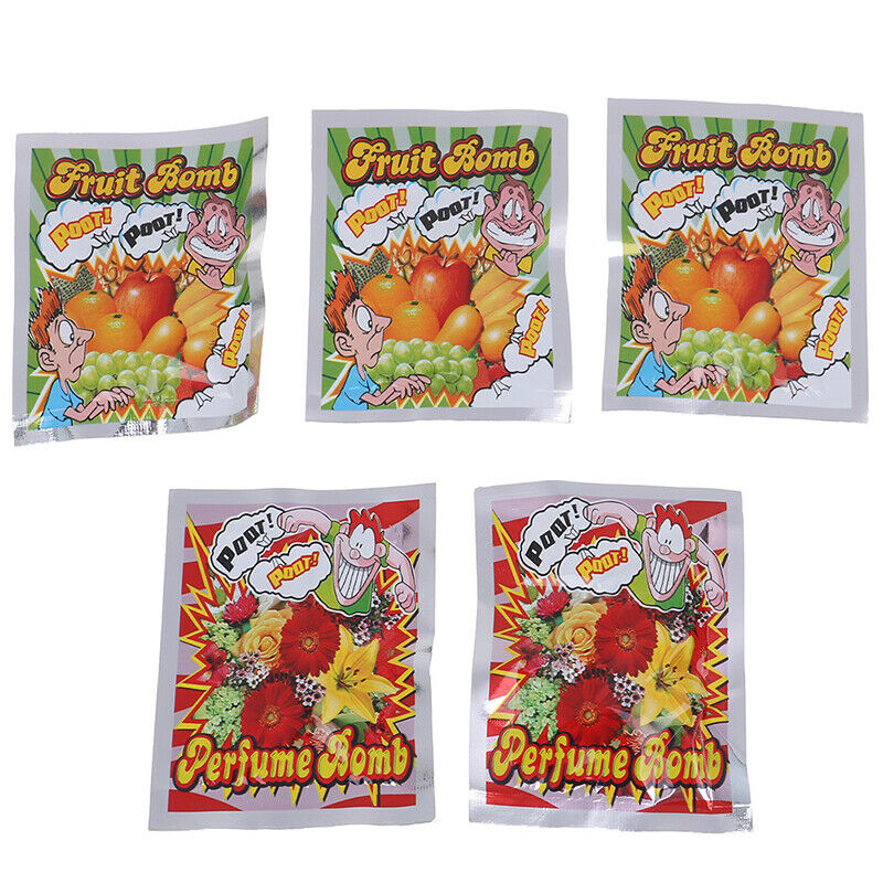 5pcs Funny Fart Bomb Bags flower Bomb Smelly Gags Practical Jokes Fool .DD