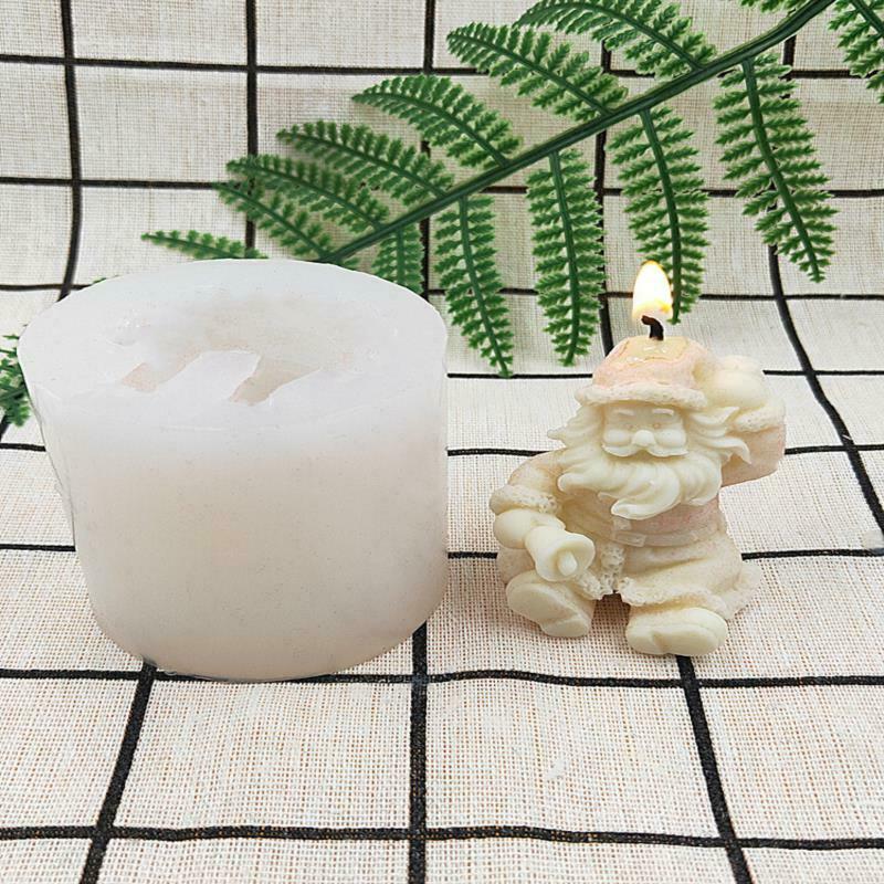 Santa Claus scented candle silicone mold Gypsum silica gel mold Christmas gi JD