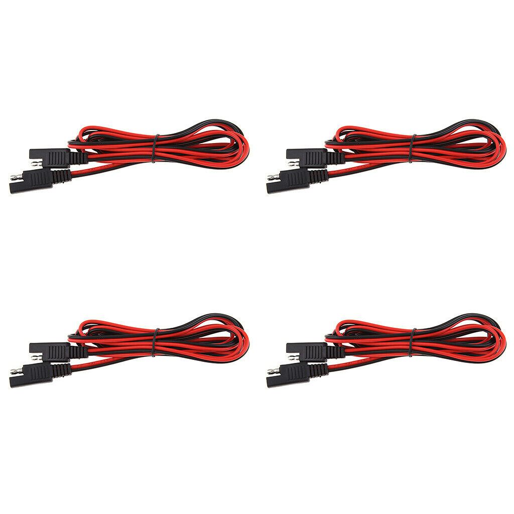 4 Pieces 6ft SAE Connector Extension Cable DC Harness Quick Disconnect